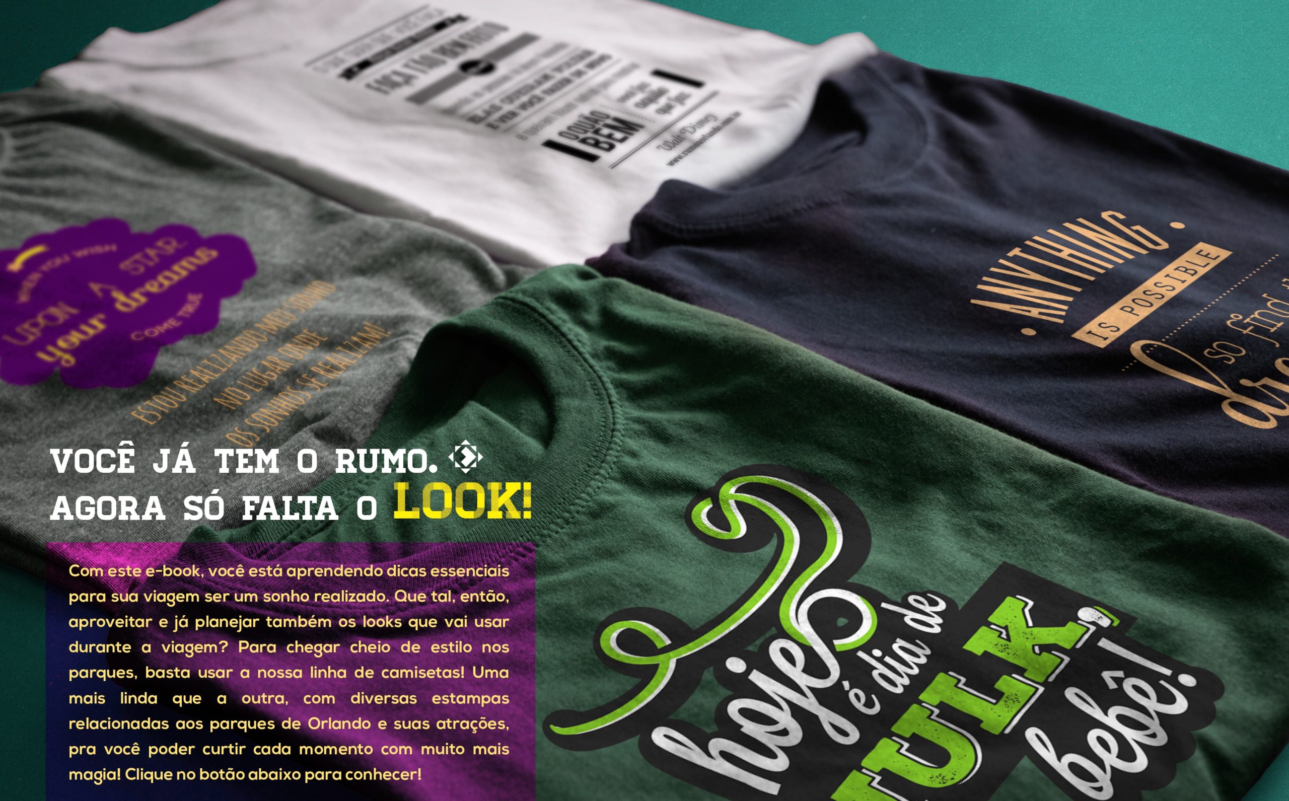 Coleção de camisetas Rumo a Orlando