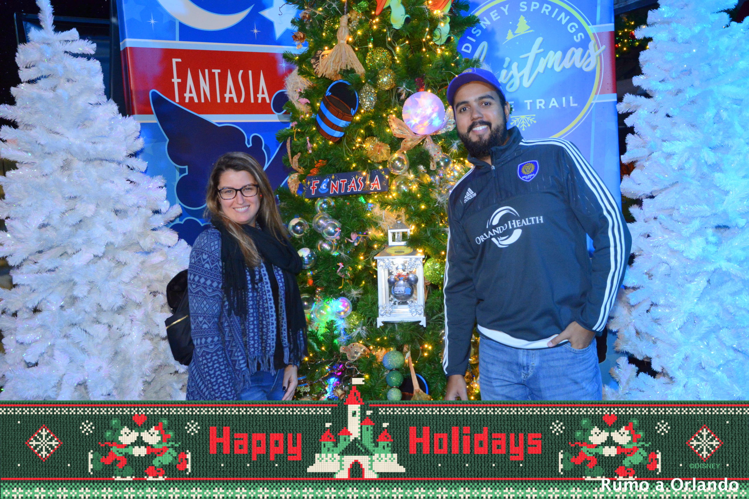 Como é a Trilha de Árvores de Natal em Disney Springs