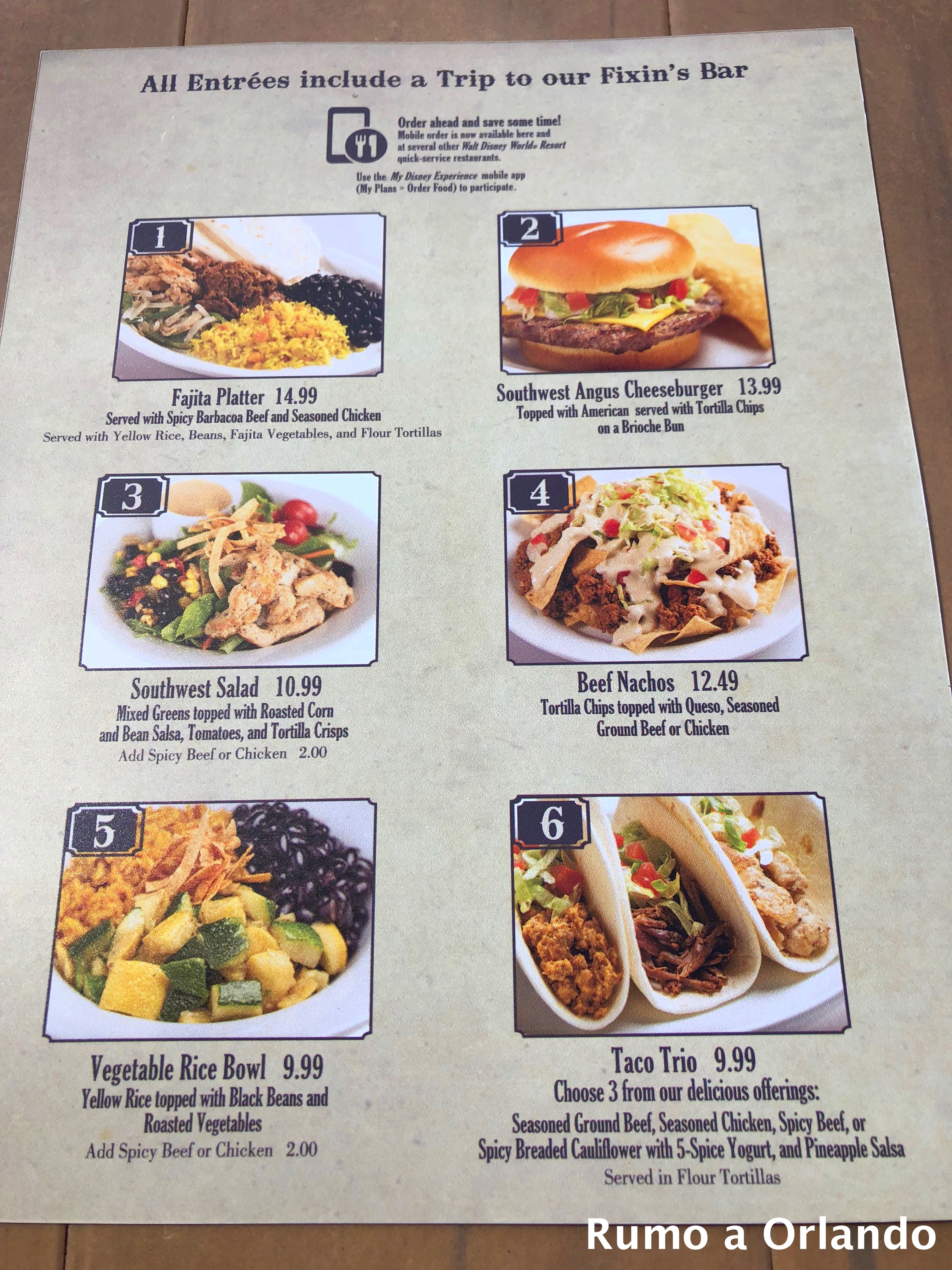 Onde comer arroz e feijão no Magic Kingdom