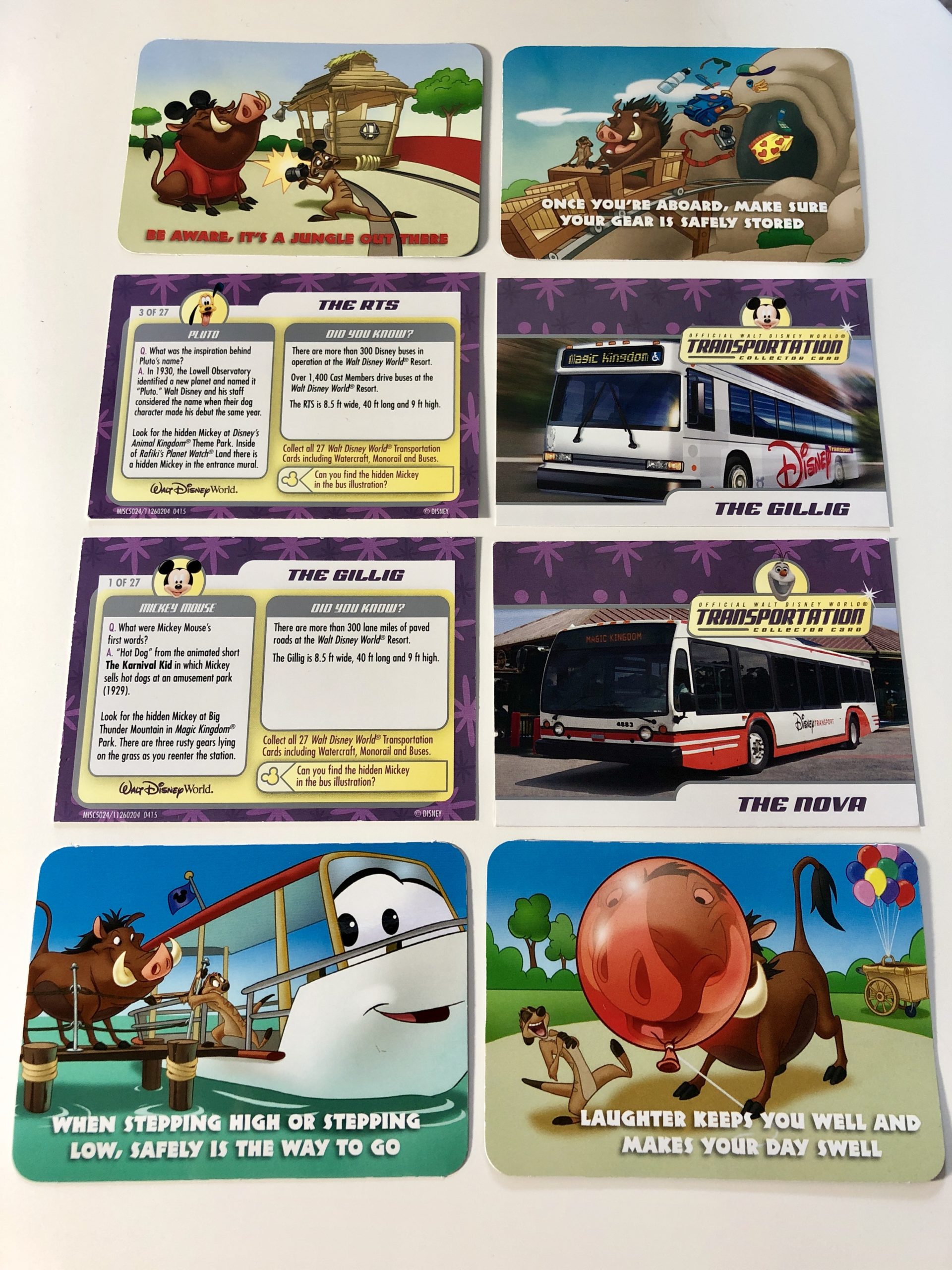 Novos ônibus da Disney e Transportation Collector Cards