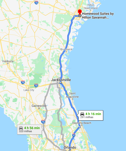 savannah rumo a orlando