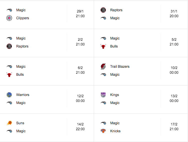 nba orlando magic 2020 2021 calendar