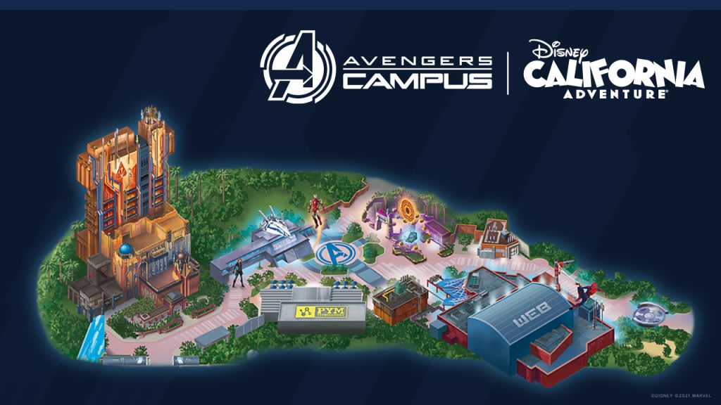 Disney divulga mapa e mais informações sobre a área Avengers Campus