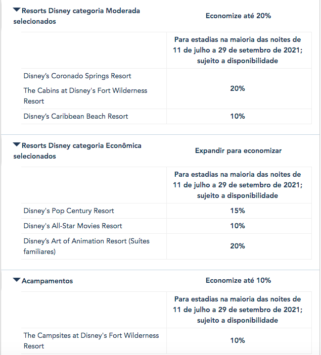 promocao hoteis disney