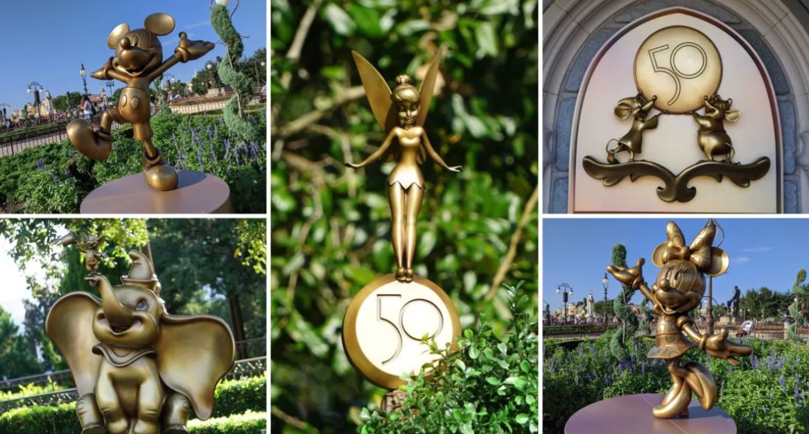 50 anos da Disney: parques começam a ganhar decoração especial