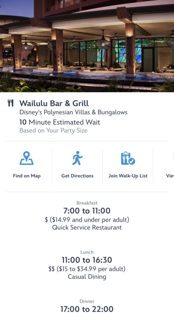 reservas restaurantes disney