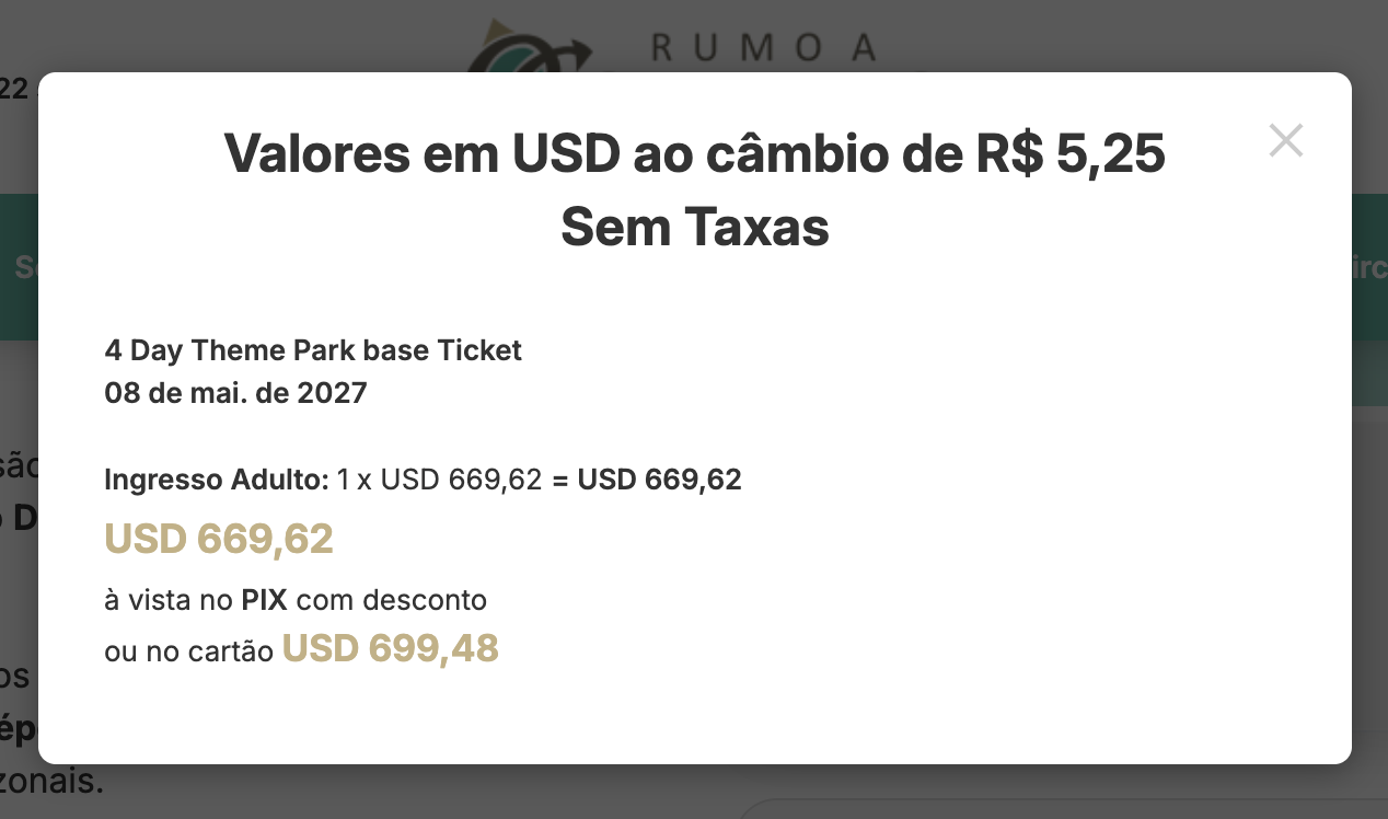 ingresso disney