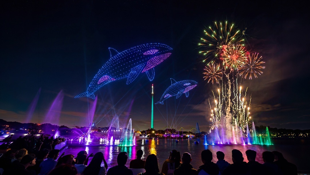 show drones sea world