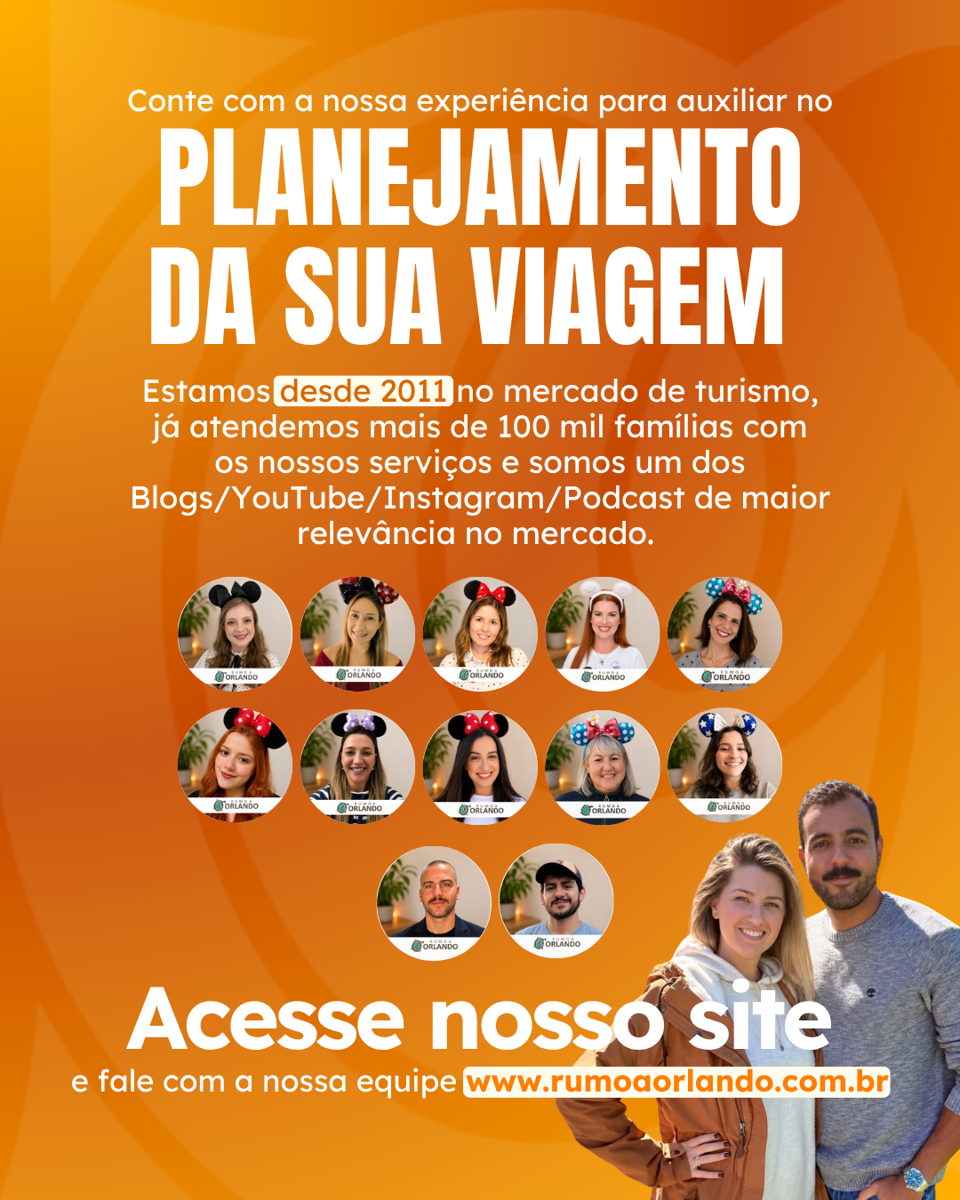 rumo a orlando equipe