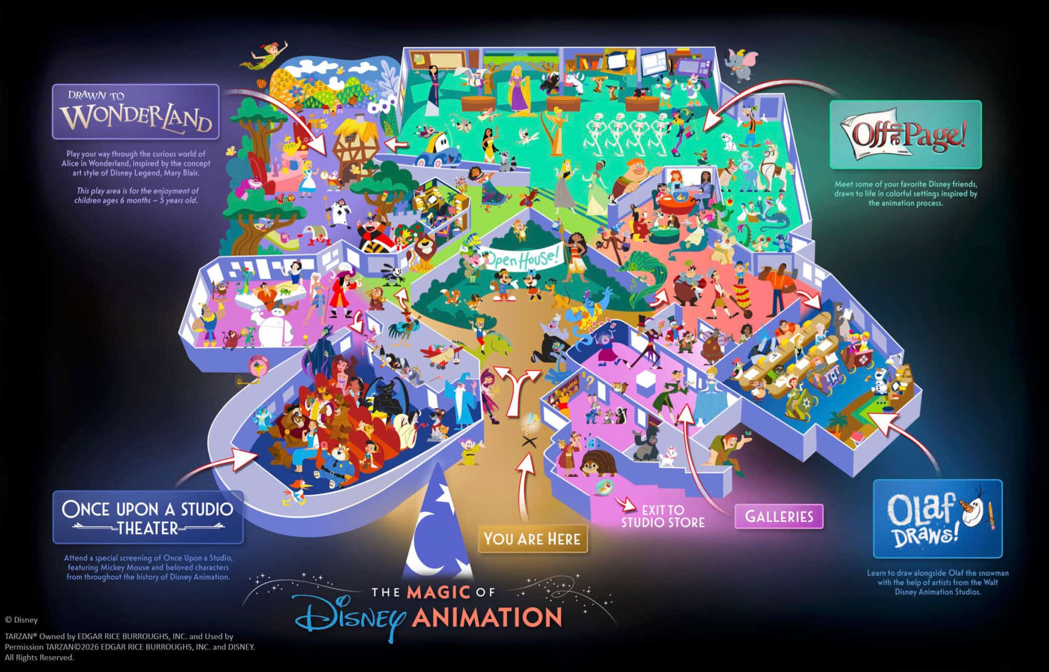 the magic of disney animation mapa