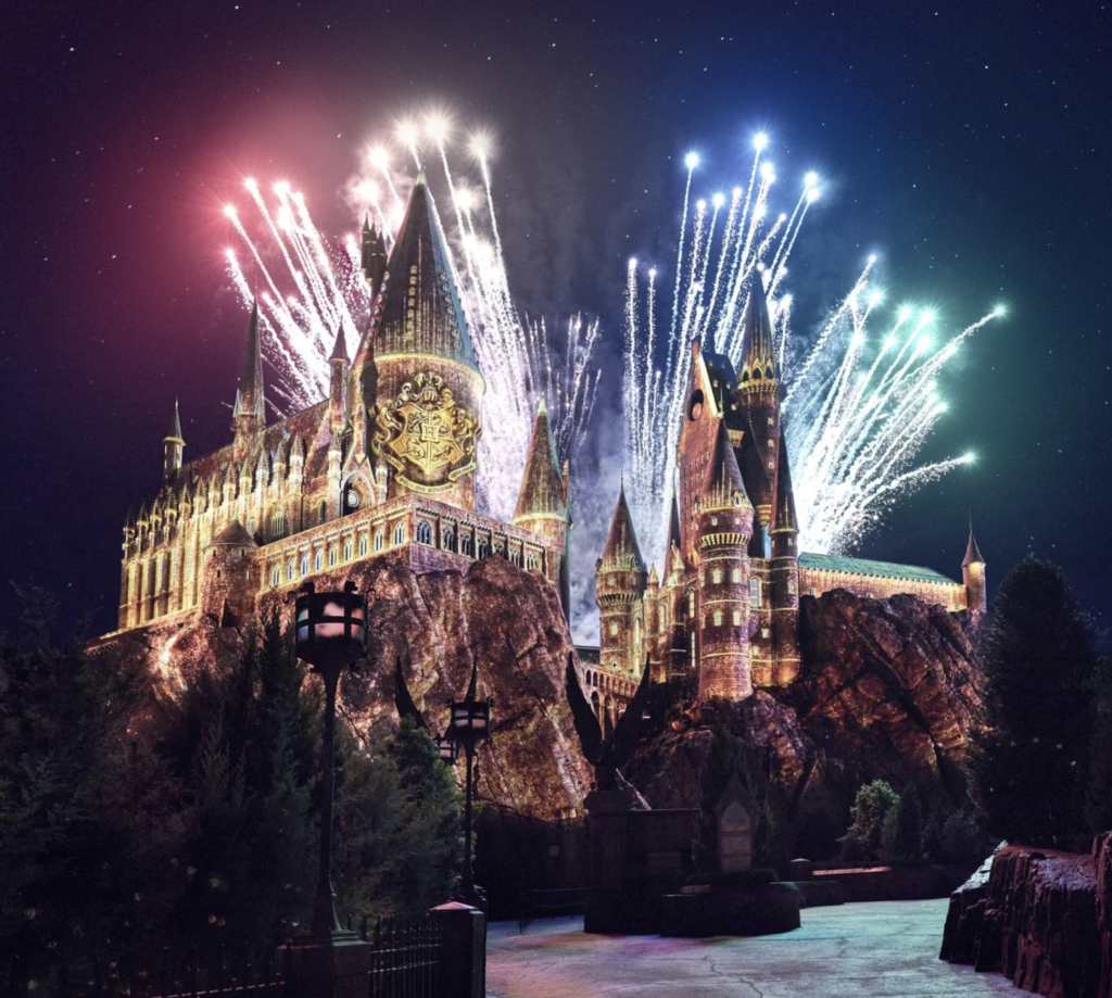 show noturno castelo hogwarts
